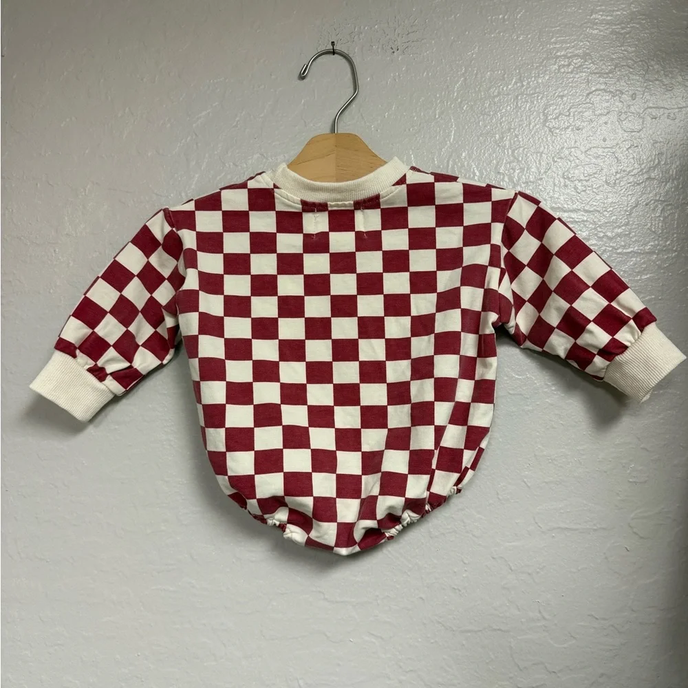 $23 ADD ON forever french baby checkered bubble romper 0-3M Zara Baby‎ Gap